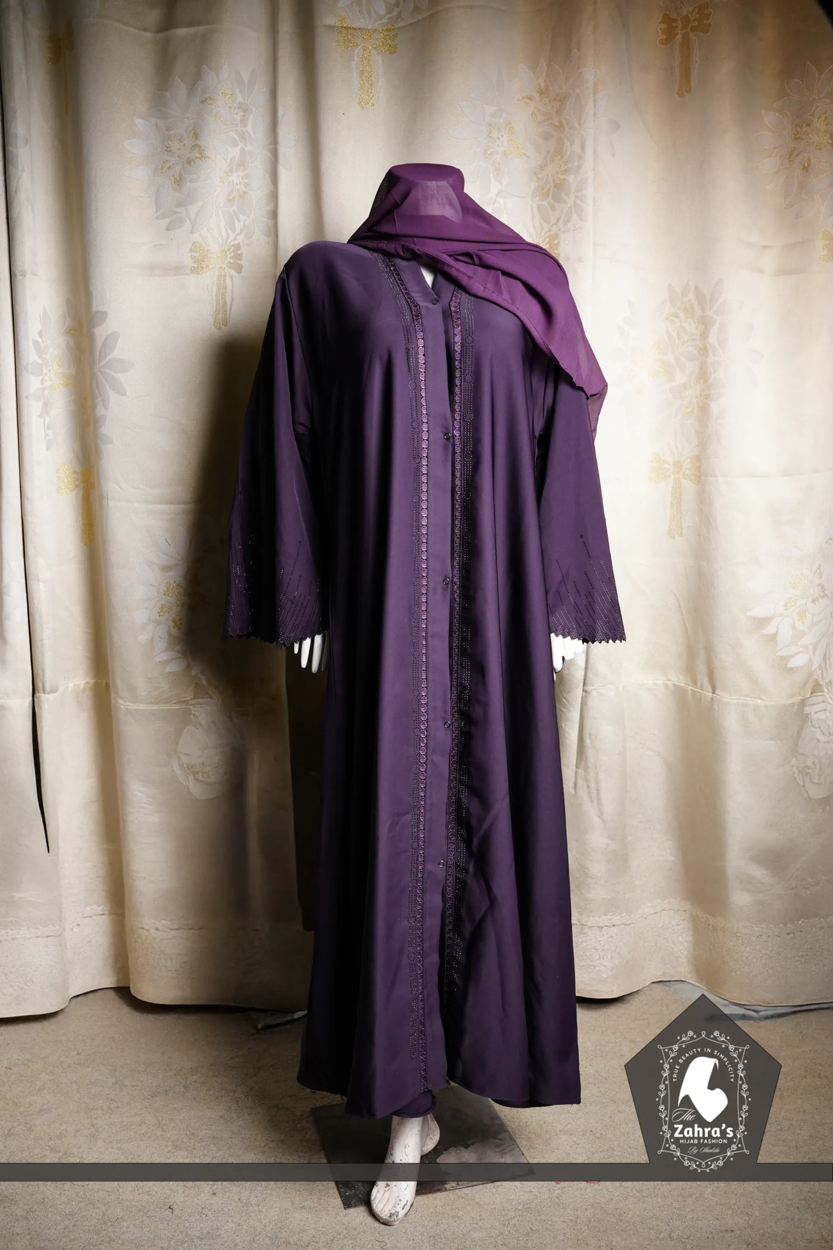 Casual Purple Abaya